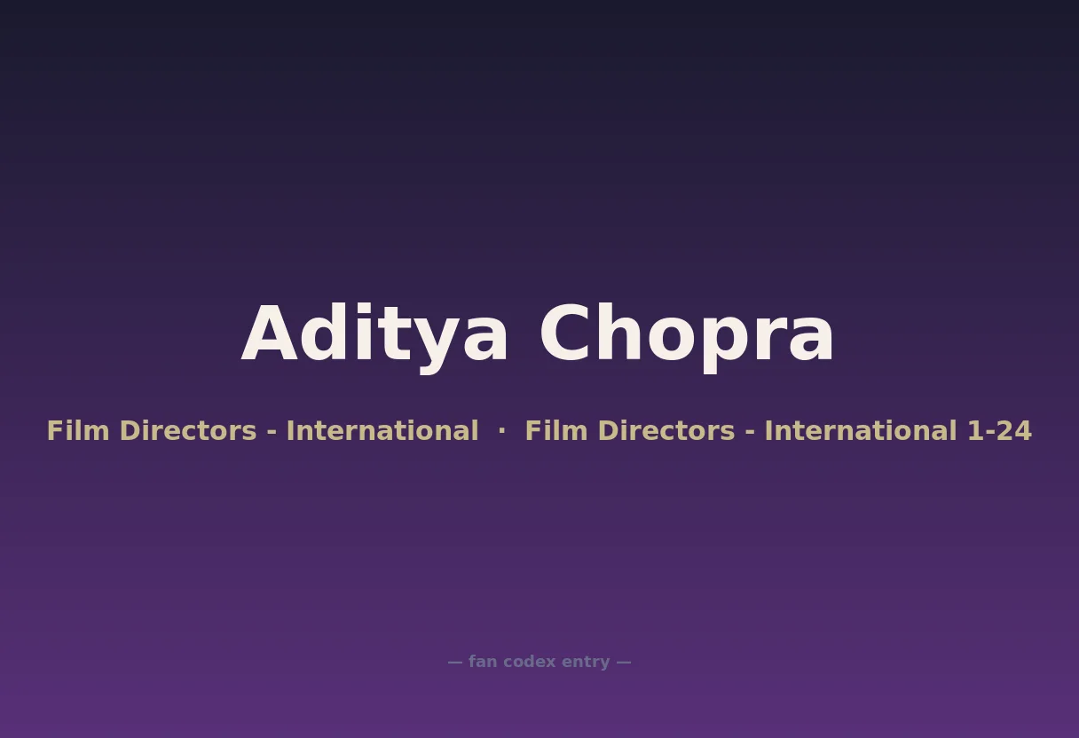 Aditya Chopra